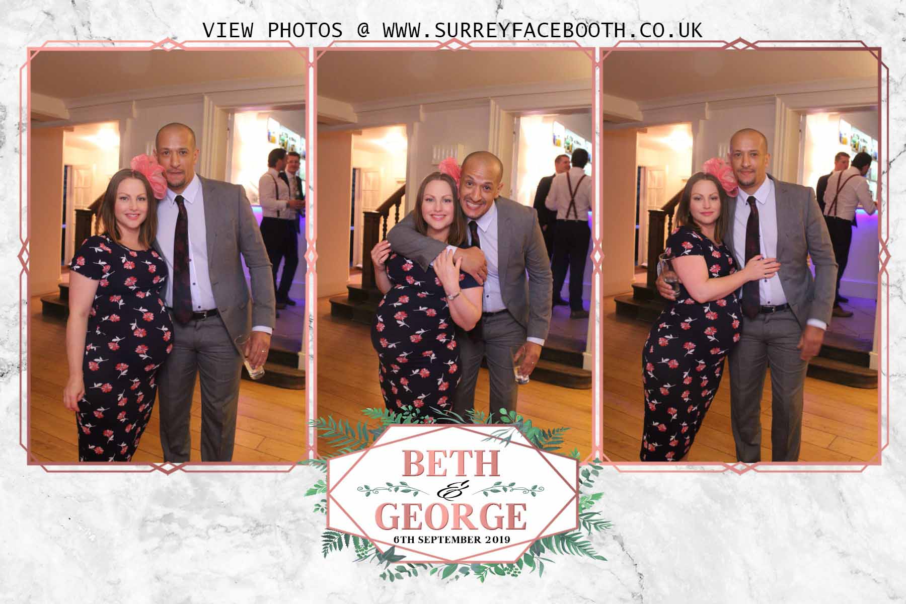 George and Beth's Wedding  | View more photos from the event at galleries.surreyfacebooth.co.uk/u/Surrey-FaceBooth/George-and-Beths-Wedding